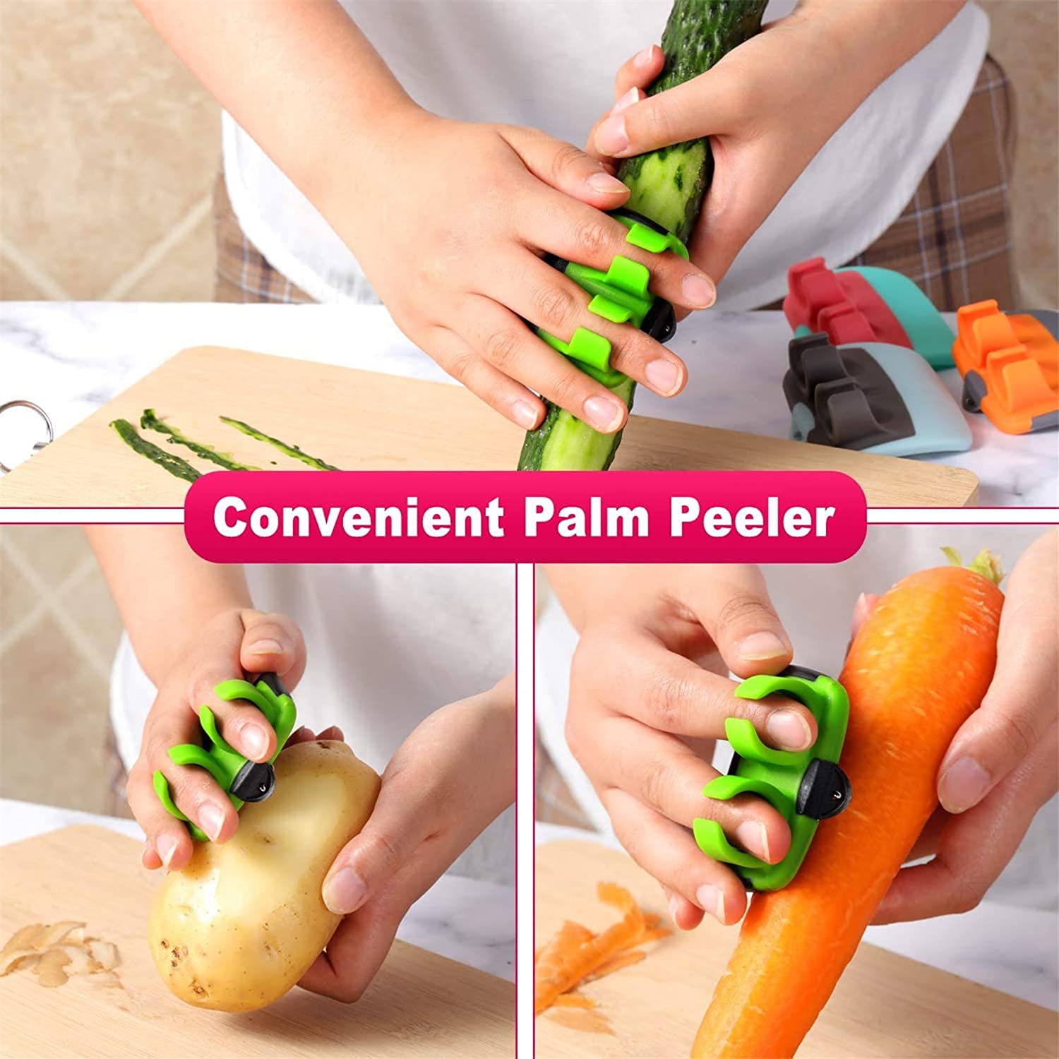 2262 Hand Palm Peeler Fruit Hand Vegetable Peeler Potato with Rubber Finger Grip Kitchen Cooking Tool Cucumber DeoDap 2262 Hand Palm Peeler Fruit Hand Vegetable Peeler Potato with Rubber Finger Grip Kitchen Cooking Tool Cucumber DeoDap